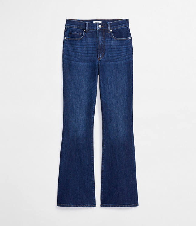 Rivete Petite High Rise Slim Flare Jeans in Muse Wash