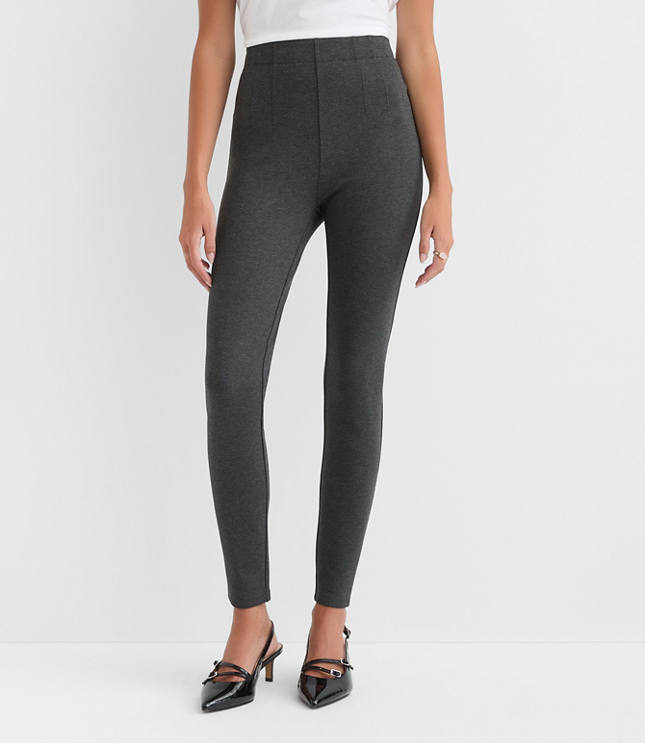 Darted Leggings in Heathered Ponte