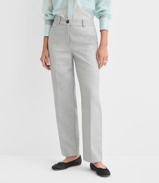 Tall Parker Straight Pants in Shimmer Herringbone