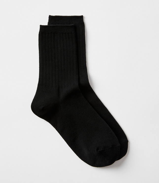 Ribbed Crew Socks