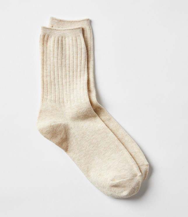 Ribbed Crew Socks