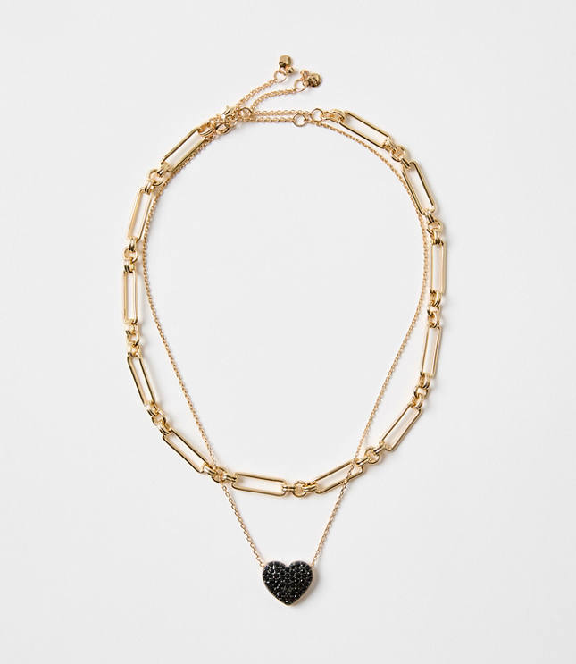 Heart Layered Necklace Set