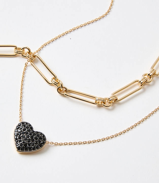 Heart Layered Necklace Set