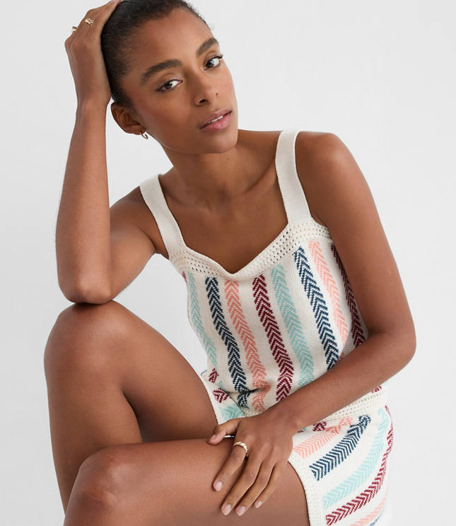 LOFT Beach Chevron Stripe Tank Top