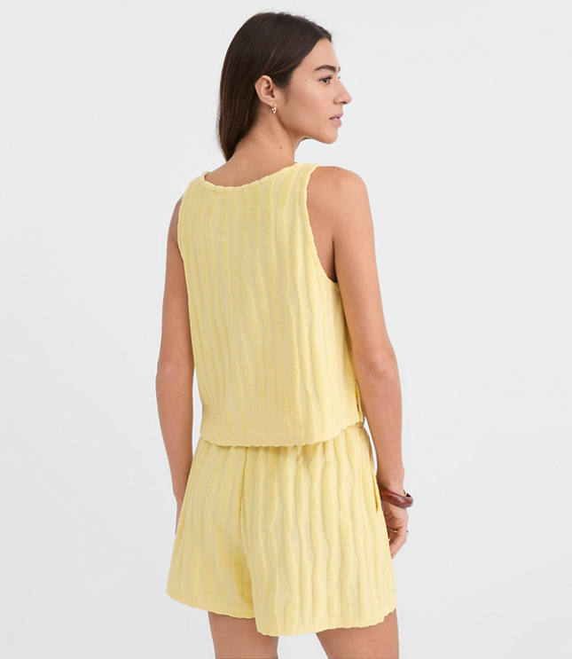 LOFT Beach Striped Terry Tank Top