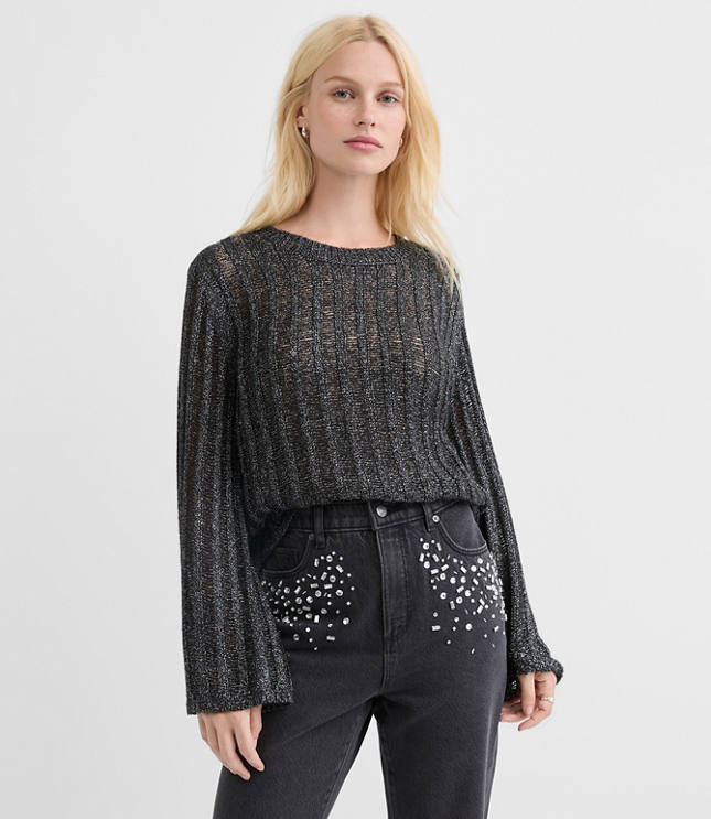 Shimmer Drop Stitched Sweater