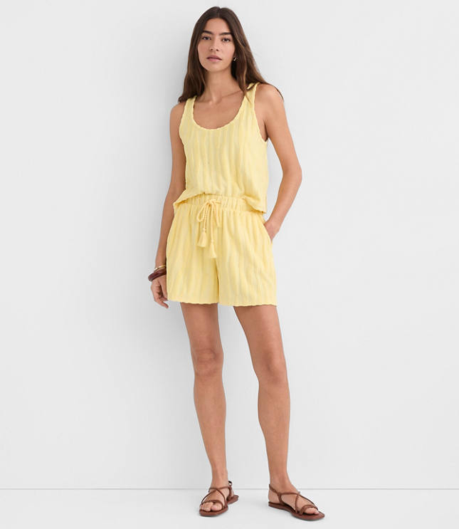 LOFT Beach Striped Terry Shorts