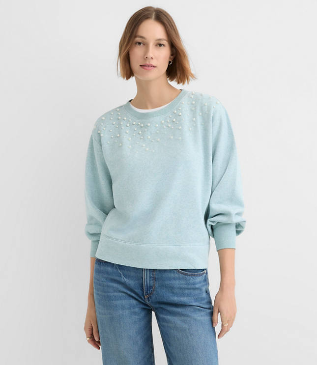 Petite Pearlized Sweatshirt