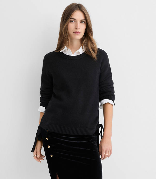 Petite Side Tie Sweater