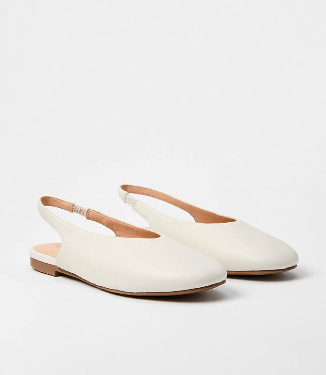 High Vamp Slingback Flats