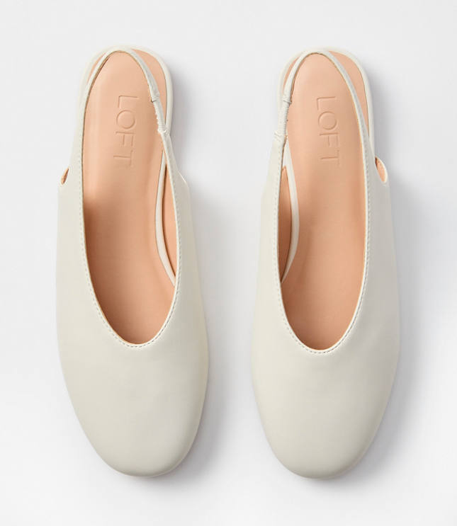 High Vamp Slingback Flats