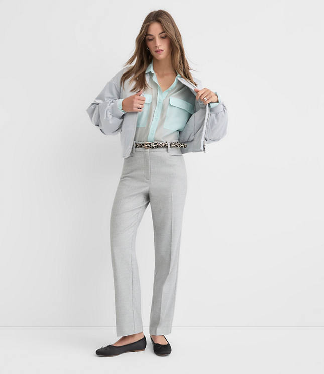 Petite Parker Straight Pants in Brushed Flannel