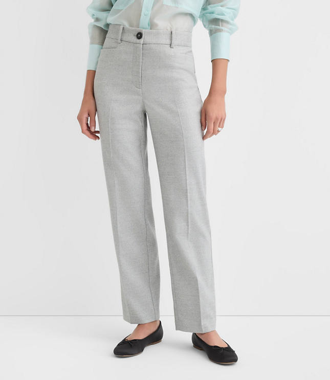 Petite Parker Straight Pants in Brushed Flannel