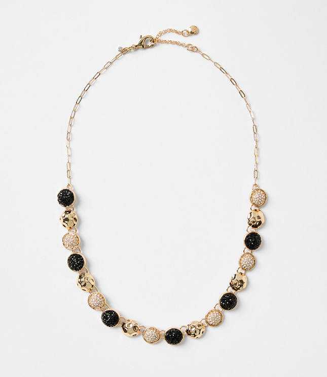 Mixed Sparkle Circle Statement Necklace