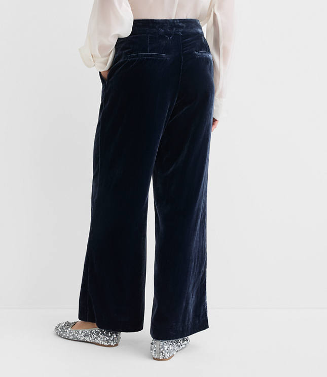 Curvy Clean Wide Leg Pants in Velvet