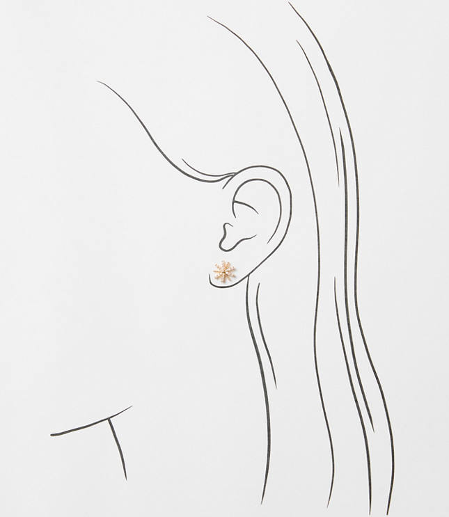 Pave Snowflake Stud Earring Set