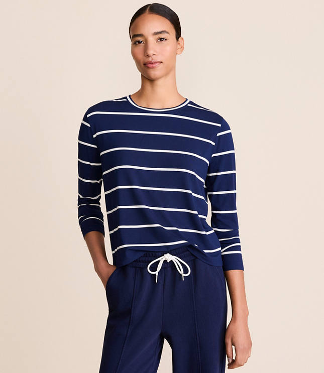 Lou & Grey Striped Essential Modal Long Sleeve Tee