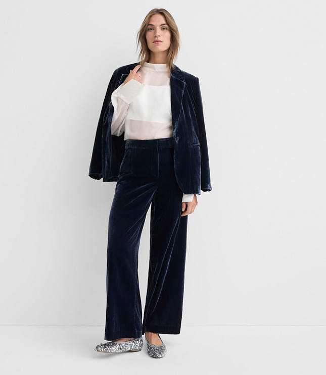Clean Wide Leg Pants in Velvet