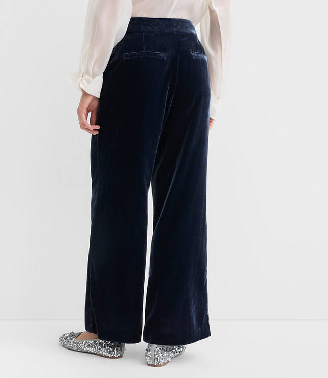 Clean Wide Leg Pants in Velvet