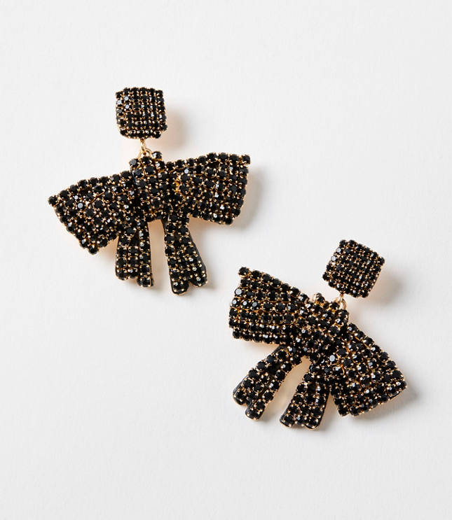 Crystal Bow Statement Earrings