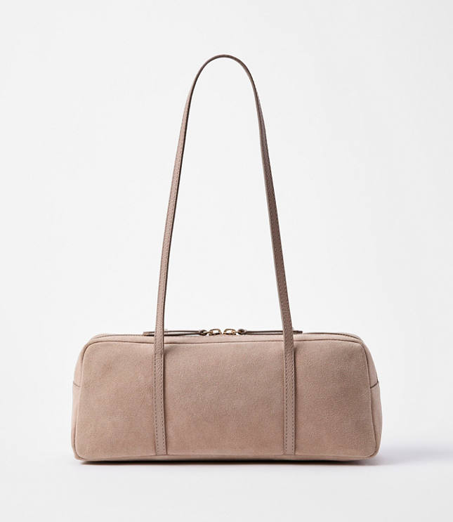 LOFT Versa Suede & Pebbled Leather East West Bag