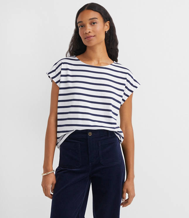 Striped Modern Wedge Tee