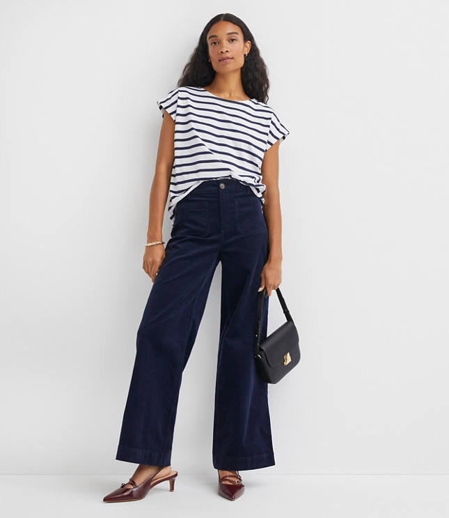 Striped Modern Wedge Tee