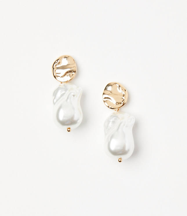 Loft Pearlized Textured Drop Earrings