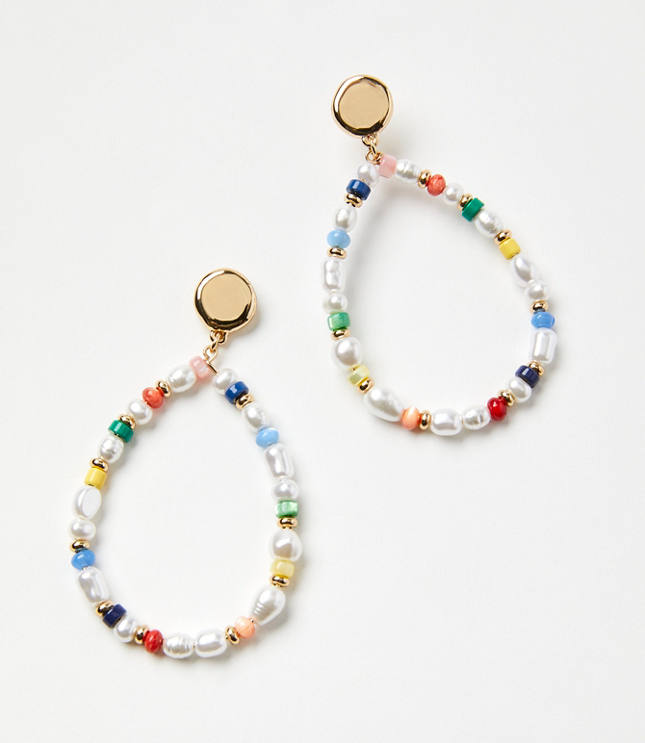 Pearlized Teardrop Earrings