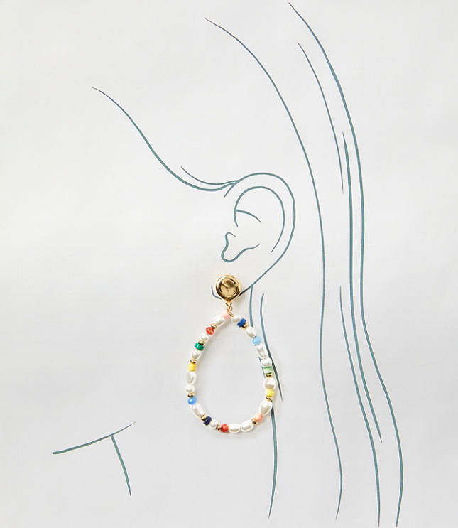 Pearlized Teardrop Earrings