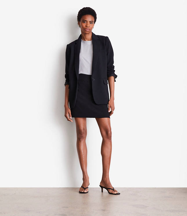 LOFT Versa Crepe Drape Relaxed Blazer