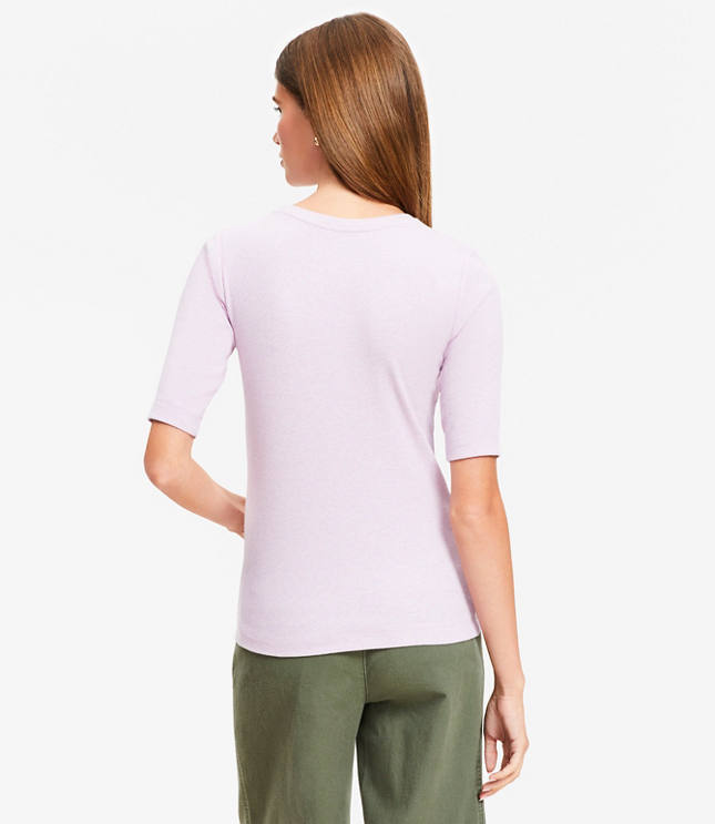 Perfect Ribbed Elbow Sleeve Tee