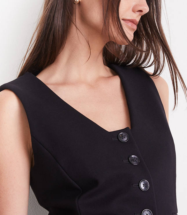 Petite LOFT Versa Ponte Pocket Vest