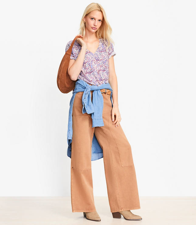 Petite Paisley Everyday V-Neck Tee