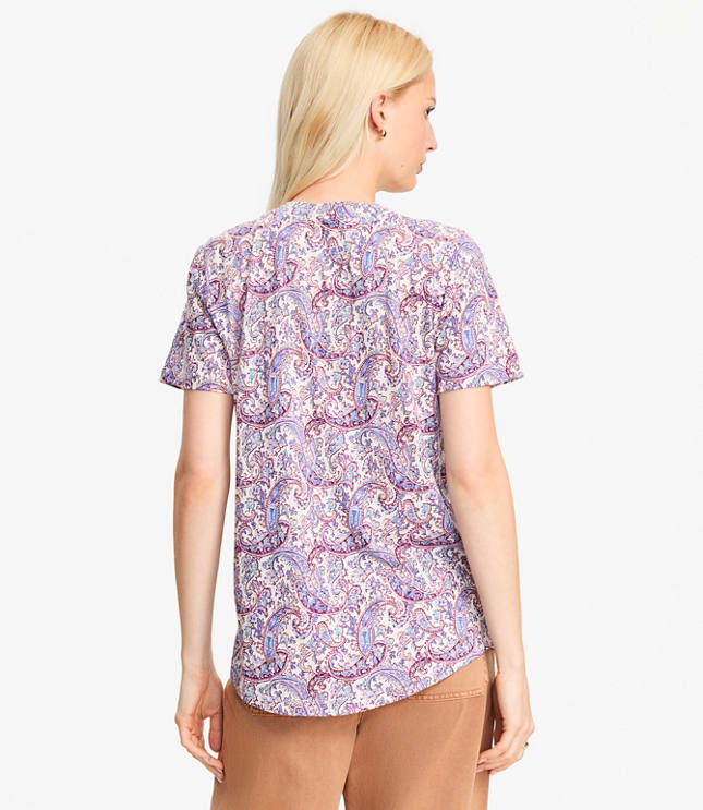 Petite Paisley Everyday V-Neck Tee