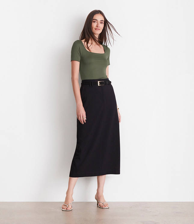 LOFT Versa Seasonless Maxi Pocket Skirt