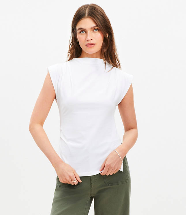 Petite Pleated Side Slit Top
