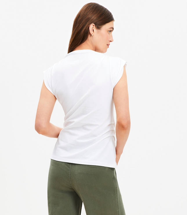 Petite Pleated Side Slit Top