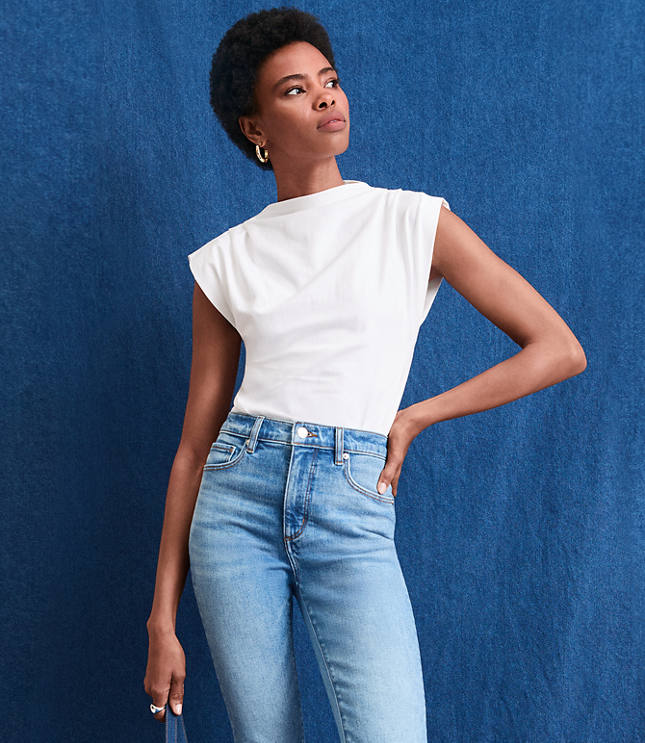 Petite Pleated Side Slit Top
