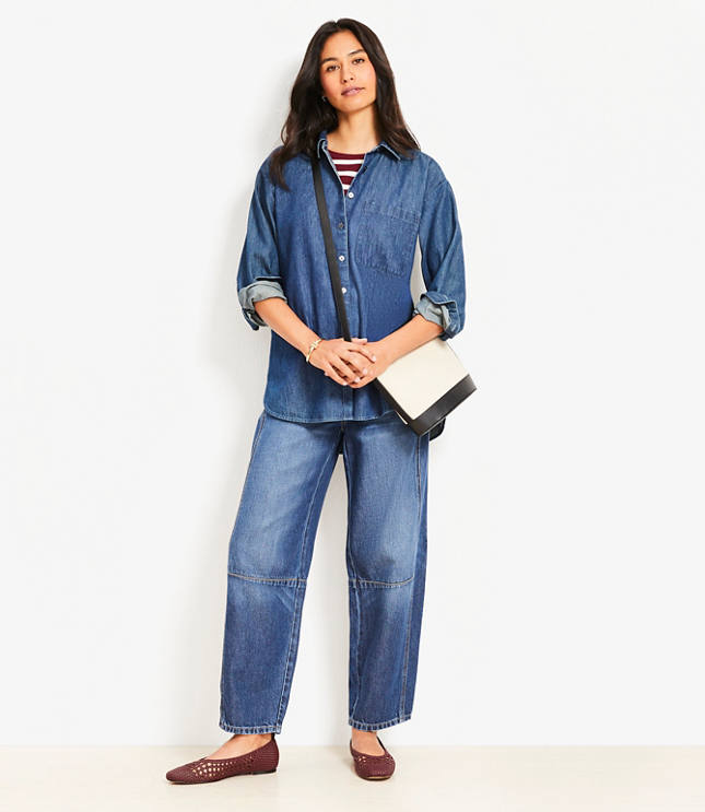 Chambray Everyday Oversized Pocket Shirt