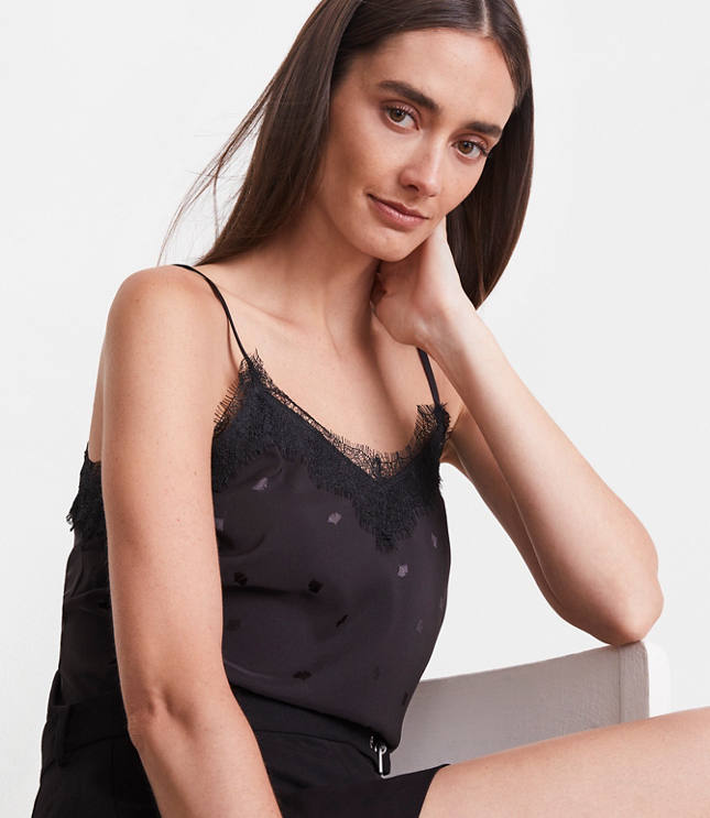 Petite LOFT Versa Gingko Lace Cami
