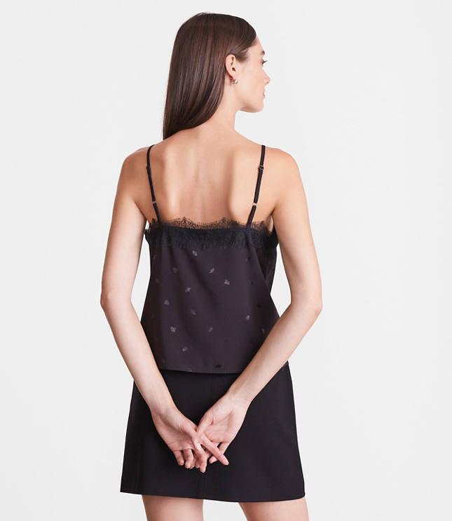 Petite LOFT Versa Gingko Lace Cami