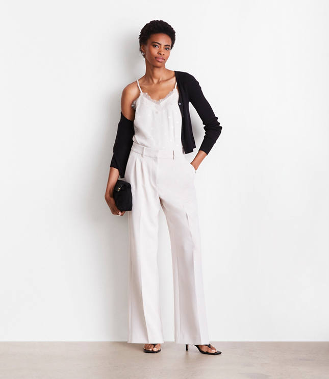 Petite LOFT Versa Gingko Lace Cami