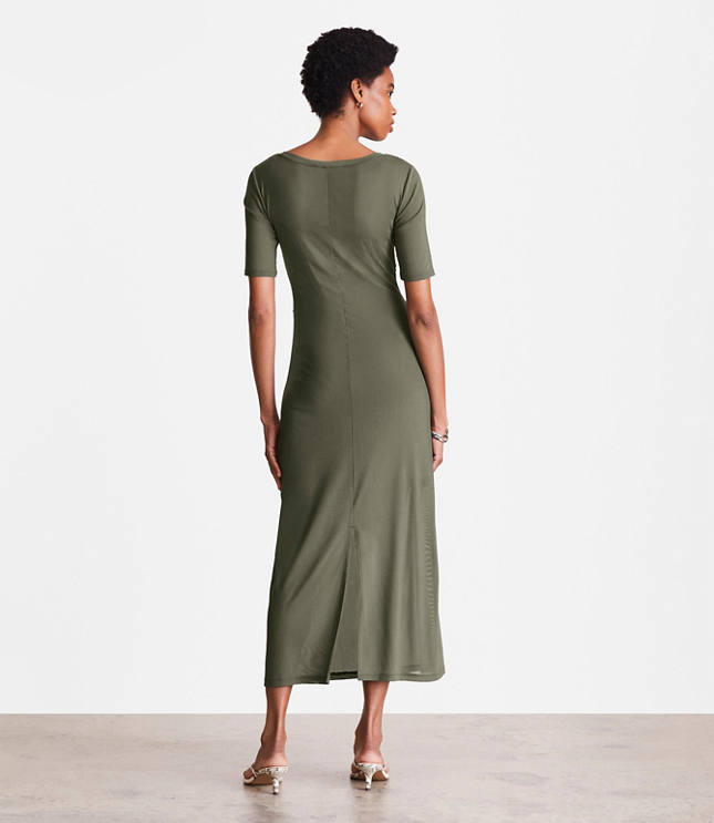 Petite LOFT Versa Mesh Midi Dress