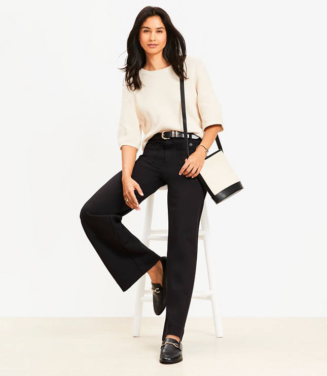 Palmer Wide Leg Pants in Ponte