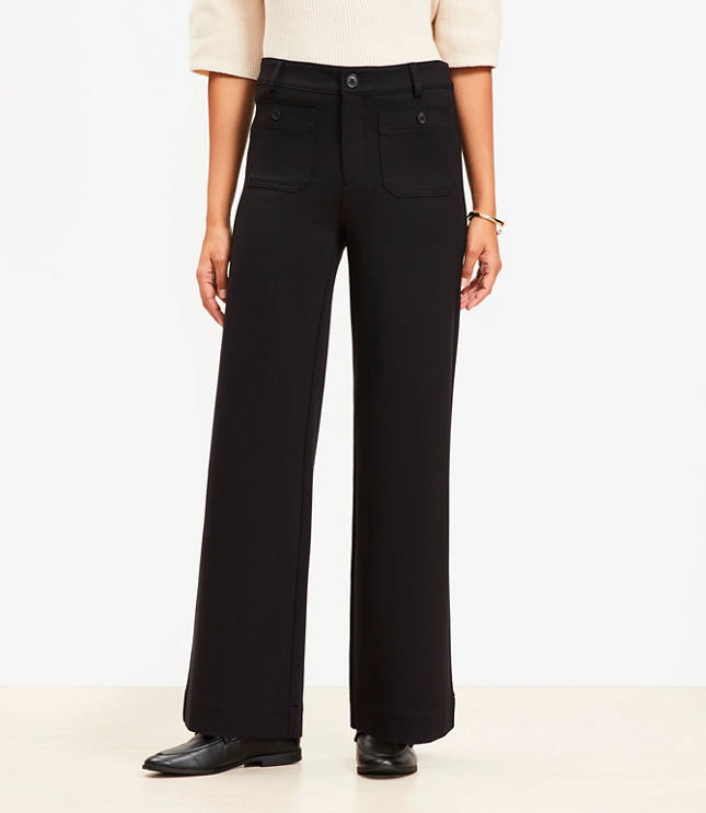 Palmer Wide Leg Pants in Ponte