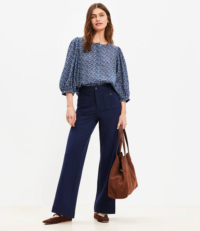 Palmer Wide Leg Pants in Ponte