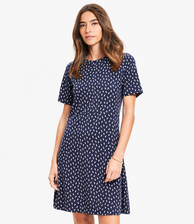Petite Paisley Seamed Mini Dress