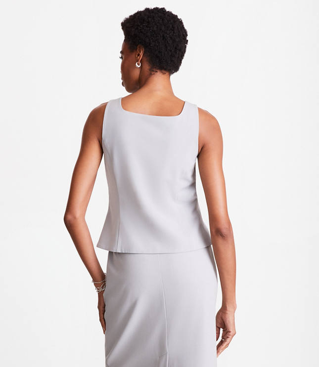 Petite LOFT Versa Seasonless Square Neck Pocket Vest