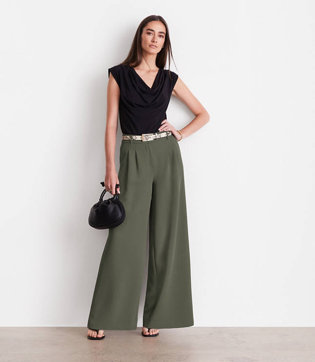 Petite LOFT Versa Cowl Neck Top